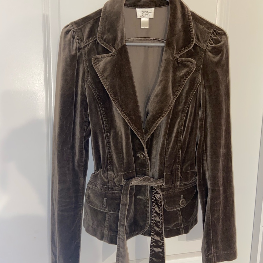 Champagne colored velvet jacket